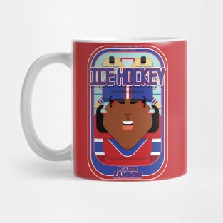 Ice Hockey Red and Blue - Boardie Zamboni - Aretha version Mug